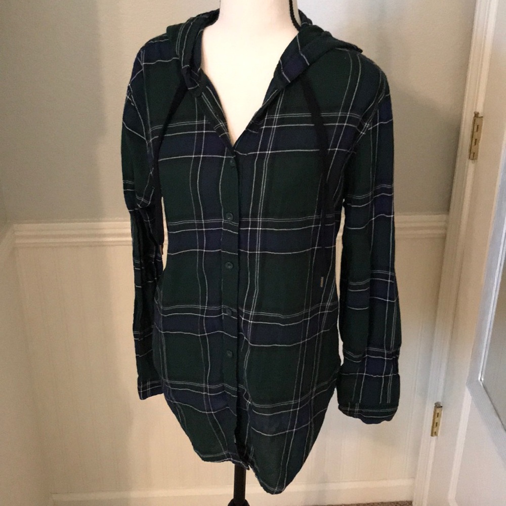 Garage | plaid cotton hoodie